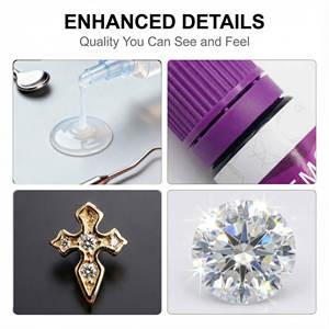 ชุดอุปกรณ์ตกแต่งฟันหรูหรา - ทองคำแท้ 8K ประดับคริสตัลเพทาย พร้อมระบบติดแบบมืออาชีพ - Product Image 2