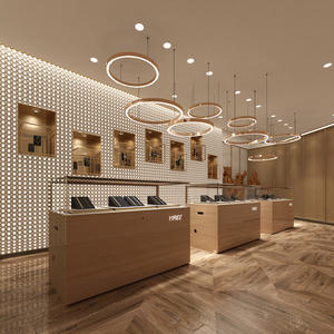 Le strisce principali superiori moderne di fascia alta progettano l'armadietto di esposizione dei gioielli della vetrina di vetro di legno per il negozio di marca - Product Image 4