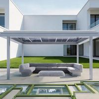 Intelligente Moderne Wasserdichte Verstellbare Freistehende Aluminium-Pergola für Balkon, Terrasse und Freizeitbereiche im Freien