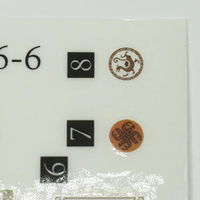 Adesivi Acquatici Personalizzati con Calligrafia Cinese, Numerati, Basso MOQ, Grafica Gratuita per Modellini, Figure Anime, Candele Profumate