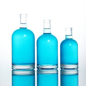 맞춤형 50ml 100ml 200ml 375ml 500ml 700ml 750ml 1000ml 테킬라 진 위스키 리큐어 보드카 코르크 유리병 - Product Image 2