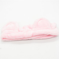 Nouveau Bandeau d'hiver en fourrure mignon et chaud pour fille avec autocollant, idéal comme bandeau pour soins du visage, doux et absorbant, commande en gros, en promotion