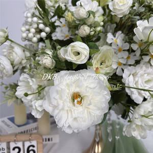 Boules de fleurs artificielles en soie réalistes DKB, centres de table pour mariage, décoration de table, grandes tailles, fête, maison, fleurs pour la fête des mères - Product Image 3