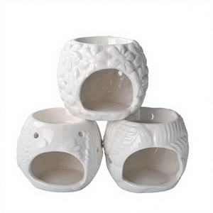 ชุดของขวัญเครื่องหอมปรับอากาศสำหรับตกแต่งบ้าน พร้อมเตาเผาน้ำมันหอมระเหย เซรามิกใส่เทียนและขวดโหล สำหรับฤดูใบไม้ผลิ/ฤดูใบไม้ร่วง แบบพกพา สีขาวเทา - Product Image 4