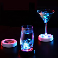 Sous-verre lumineux à batterie réutilisable pour bar, bière, boisson, bouteille de vin, tasse, tapis lumineux, porte-gobelet rechargeable par USB