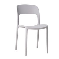 Chaise de salle à manger en plastique bleu empilable bon marché de vente chaude