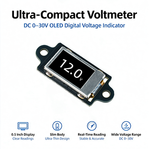 Mini voltmètre numérique DC 0-30V, affichage OLED <span class=keywords><strong>de</strong></span> 0.5 pouces, compteur <span class=keywords><strong>de</strong></span> <span class=keywords><strong>tension</strong></span> ultra fin, pour moniteur <span class=keywords><strong>de</strong></span> batterie <span class=keywords><strong>de</strong></span> voiture DIY - Product Image 5