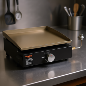 Grill à gaz LPG Vevor 17 pouces, plaque de cuisson plate robuste, antiadhésive, modèle restaurant, 13000 Btu - Product Image 2