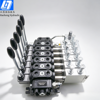 Katup Kontrol Arah Seksional Hidrolik Manual & Elektro-hidrolik Haohong DCV60 60 Liter/menit 6 Spool Distributor Hidrolik 315 Bar