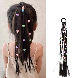 Commercio all'ingrosso 40cm principessa colore <span class=keywords><strong>treccia</strong></span> capelli parrucche per ragazze capelli coda di cavallo per bambini parrucca <span class=keywords><strong>treccia</strong></span> cravatta estensione dei capelli - Product Image 1