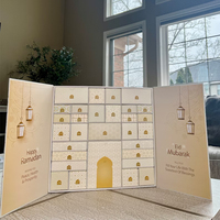Calendrier de l'Avent de Maquillage Personnalisé pour le Ramadan de 30 Jours, Boîte Cadeau Eid Mubarak, Calendrier Arabe, Cadeau, Ramadan, Tiroir en Carton Vide