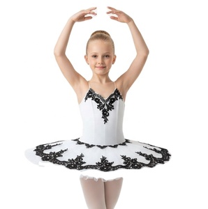 Tutu <span class=keywords><strong>de</strong></span> ballet Paquita noir et blanc semi-professionnel pour filles, jupe plate pour spectacle sur scène, costume <span class=keywords><strong>de</strong></span> compétition, tenue <span class=keywords><strong>de</strong></span> <span class=keywords><strong>danse</strong></span> - Product Image 1
