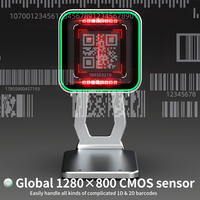 Escáner de Código de Barras de Escritorio Xincode, Inalámbrico, Lector de Códigos QR 2D, USB, para Supermercados, Punto de Venta, Lector de Precios, GT-8900G