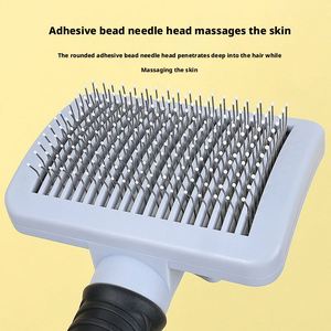 Brosse auto-nettoyante en plastique pour chiens à poils longs/courts - Élimination des nœuds et prévention des poils lâches - Product Image 2