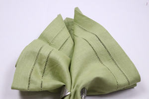 Nappe de table raffinée en lin 100 % fait main, 60x60 cm, avec ourlet doublement cousu - Product Image 2