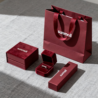 Emballage de boîte à bijoux de tiroir à la mode pour anneau boîte à bijoux faite main professionnelle de logo personnalisé