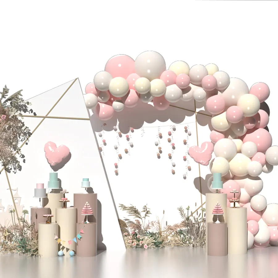Latex Macaron Pastel Baby Shower Qualatex 100% Party Decor Wedding Supplies Garland Air Arch Balloon Set for Birthday Decor