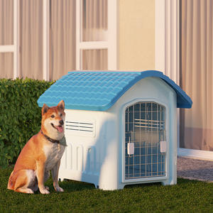 Cage pour chien d'extérieur avec plateau en plastique pliable résistant aux intempéries, écologique, facile à assembler, maison pour chien pliable pour chiens - Product Image 2