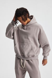 Sweat à capuche personnalisé coupe ample en molleton 370 g/m² effet délavé vintage déchiré avec impression DTG et broderie de haute qualité - Product Image 2