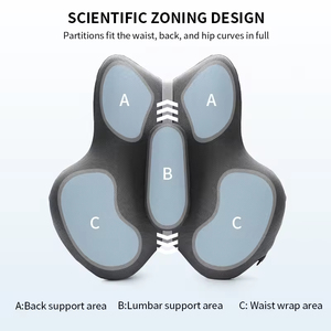 Cintura regolabile per alleviare il dolore alla schiena, cintura di supporto lombare, cuscino in memory foam per la correzione della postura seduta e il supporto completo per il dolore lombare - Product Image 4