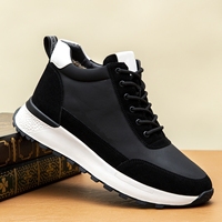 Sepatu Bot Hiking dengan Tali Gesper, Sepatu Bot Desert dengan Ritsleting Samping, Sepatu Kulit Kasual Pria, Sepatu Streetwear