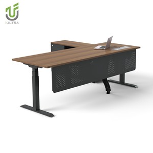 Escritorio de pie de motor dual eléctrico IULTRA, altura programable de grano de madera de 140cm y diseño ergonómico para estilo moderno <span class=keywords><strong>WFH</strong></span> - Product Image 5