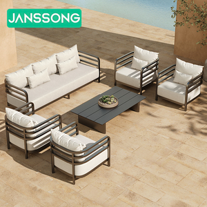 Muebles de Patio de Aluminio, Modernos, para Jardín, Conjunto de Sofás, Tumbona para Villa, Conjunto de Sofás para Exteriores, Muebles de Exterior de Lujo para Hotel - Product Image 1