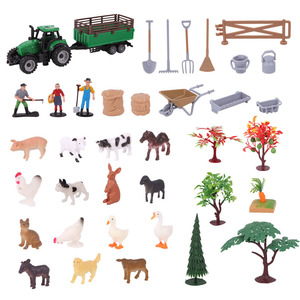 Figurines de simulation, mini-ornements faits à la main, outils agricoles miniatures, clôture en plastique, modèle de pierre, ensemble de jouets pour enfants - Product Image 5