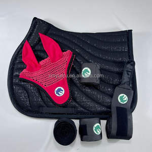 Professionele Paardenproduct Paardensport Accessoires Zadel Kleding Oor Motorkap Paardenverband Paarden Matchy Zadelpad Set - Product Image 2