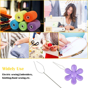 1pc Flower Shaped <strong>Needles</strong> <strong>Threader</strong> Colorful Plastic Wire Loop DIY <strong>Needle</strong> <strong>Threader</strong> for Hand Stitching Sewing Embroidery - Product Image 6