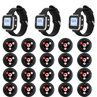 Système d'appel sans fil pour serveurs avec montre-bipeur, bouton d'appel UFO 433,92 MHz pour restaurant, restaurant de fondue, salon de thé