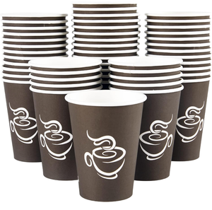 Op maat bedrukte, wegwerpbaar, enkelwandige, recyclebare witte papieren bekers voor koffie/thee/sap met flexografische bedrukking en aangepaste opties - Product Image 1
