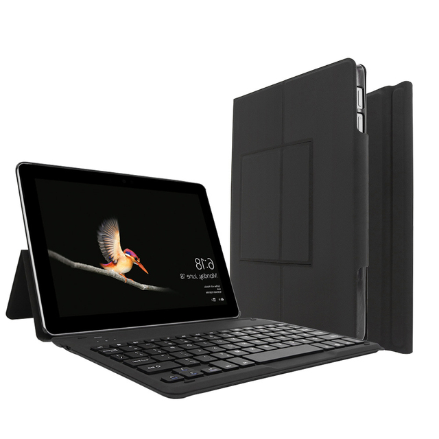 Wireless Blue-tooth Keyboard Mouse Case for Microsoft Surface GO Smart Leather Cover with Wireless Keyboard