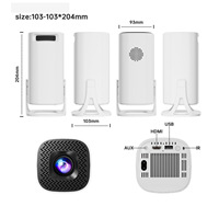 Proyector LCD Portátil de 720P, 450 ANSI Lúmenes, Android 11, BT5.0, WiFi, Relación de Contraste 2000:1, Compatible con 4K y 3D, para Cine en Casa y Exteriores