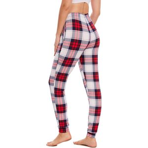 Pantalones de Pijama Ecológicos Personalizados de Bambú y Viscosa para Mujer, con Cintura Ajustable con Cordón, Estilo Jogger, Pantalones a Cuadros, Pantalones para Dormir - Product Image 4
