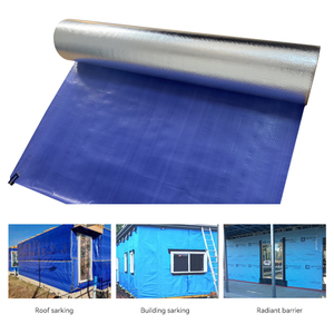 Rạng rỡ rào cản gia cố nhôm lá/Kim phim được hỗ trợ <span class=keywords><strong>poly</strong></span> dệt phản chiếu cách nhiệt màng - Product Image 3