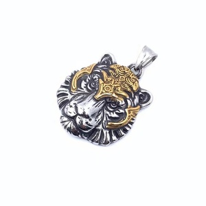 Collar con Colgante de Cabeza de Tigre de la India, Estilo Punk Rock, en Acero Inoxidable, Joyería de Moda Animal - Product Image 3