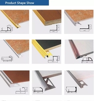 Profilé en aluminium extrudé en L pour carrelage, finition moderne, coin arrondi, pour la protection des bords de carrelage de salle de bain d'appartement