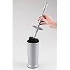 Ensemble de brosse de toilette en plastique de style nordique minimaliste avec poils doux et manche long ; Nettoyage sans angles morts pour la salle de bain