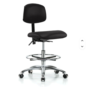 Industrielle Schul- und Laboreinrichtung <span class=keywords><strong>ESD</strong></span> Runder Sitz Werkstatt-Laborstühle mit Rückenlehne und Fußstütze zum Verkauf - Product Image 1
