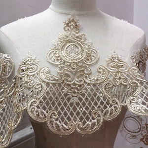 Renda jala bordir emas berpayet berkilau indah LT2434B - Product Image 2