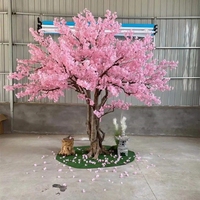 Arbre à fleurs artificiel rose de 400 cm, cerisier en fleurs, décoration pour mariage, Noël, Nouvel An, Pâques - Fabriqué en plastique et fibre de verre, marque HG