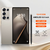 Teléfono Inteligente C25Ultra 5G LTE de 6.8 Pulgadas, Android 15, Octa Core, 12+512 GB, Reconocimiento Facial, Doble SIM, Doble Modo de Espera, Batería de 6000 mAh