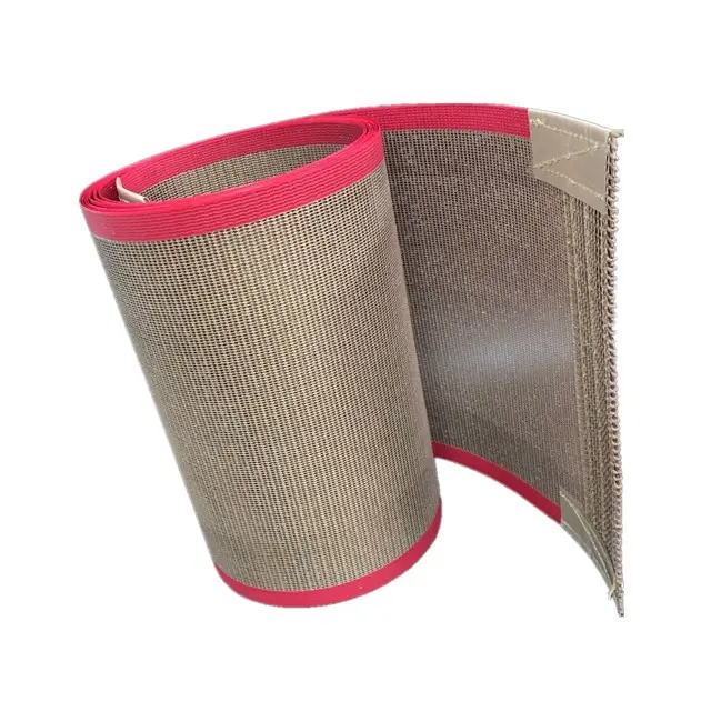 (4*4) Mm Maaswijdte Geïmporteerde Kevlar Of Ptfe-gecoate Glasvezel Open Mesh Transportband