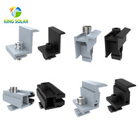 Accessoires de montage solaire KINGSOLAR, colliers de fixation intermédiaires, aluminium haute résistance, fabricant CE ISO OEM