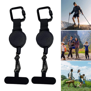 Retractable Badge Reel Keychain Lanyard Anti-Theft Retractable Phone Cord Waterproof Hiking Strap for Smartphone Security