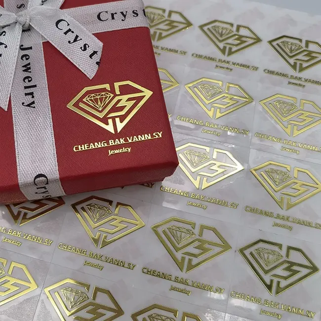 High quality Custom Logo Sticker Waterproof Packaging metallic labels with logo perfume metal label