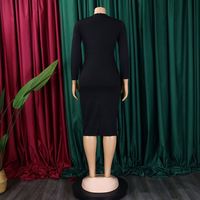 Nouvelles femmes col rond à volants hanche Wrap affaires fête Midi crayon robes afrique femmes mode bureau OL robe formelle