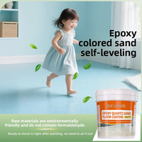 Peinture de sol en sable coloré époxy certifiée ISO, autonivelante, haute résistance à la compression, résistante aux taches, coloration personnalisée, application au pinceau