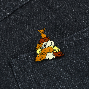 Badge créatif en alliage de style <span class=keywords><strong>japonais</strong></span> et coréen, broche en forme de chien Husky Chihuahua, dessin <span class=keywords><strong>animé</strong></span>, amusant et mignon, pour enfants - Product Image 3
